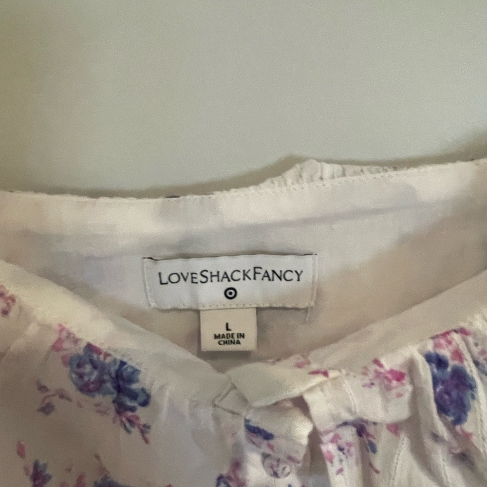 Love shack fancy target brand new never worn white pink and blue flowers dress